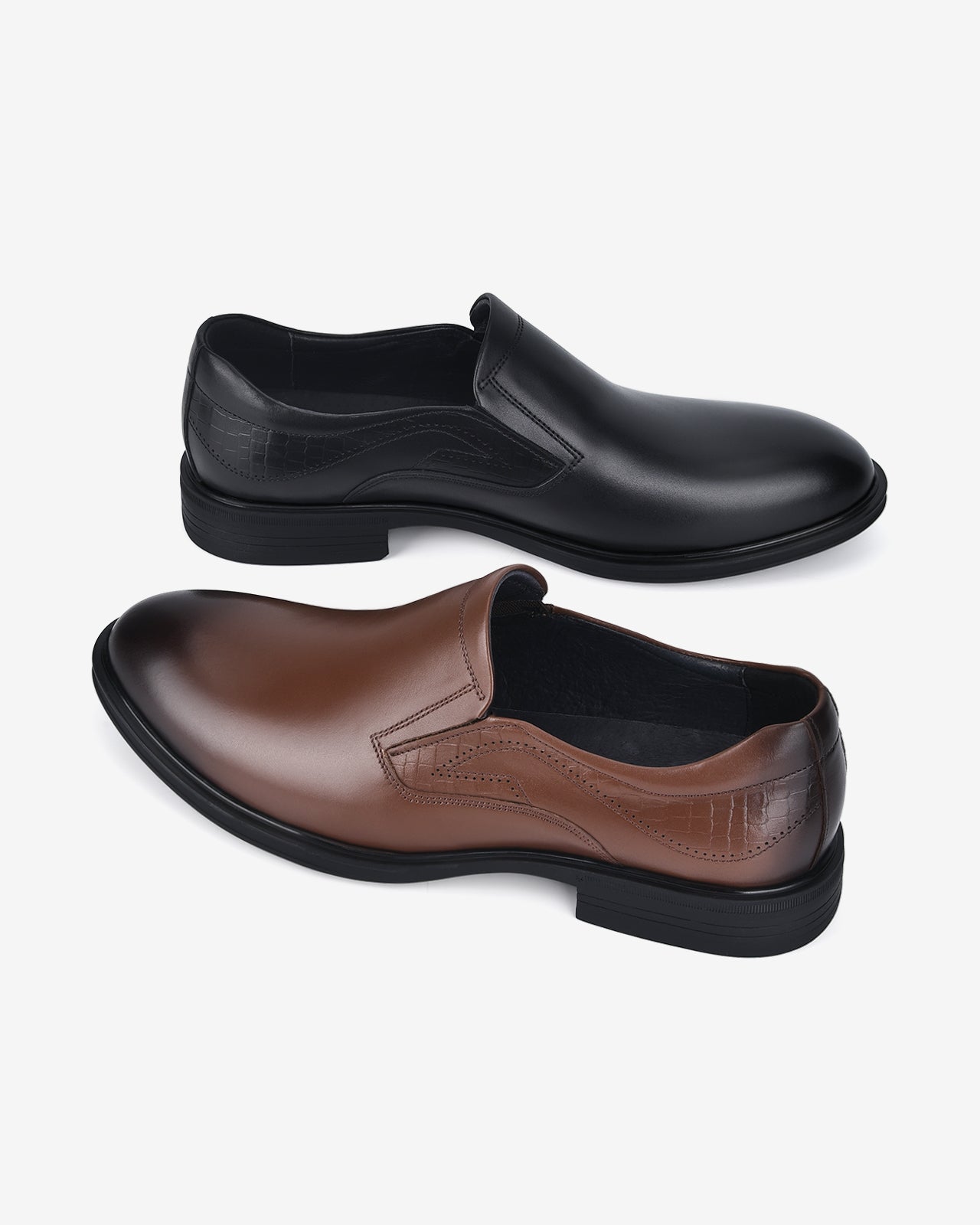 Giày Tây Nam Zuciani Slip-on Da Trơn Đục Lỗ-GCF35Nâu Color1