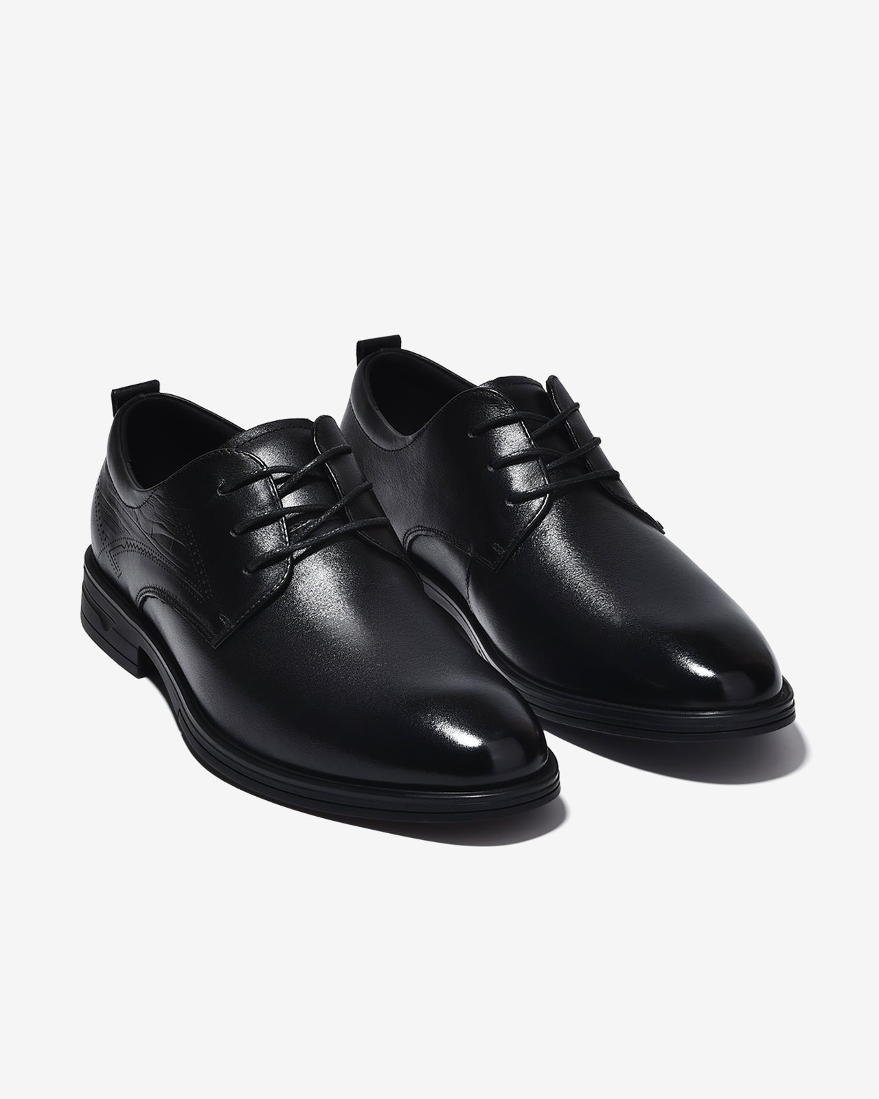 Giày Tây Zuciani Dáng Derby Mũi Trơn Thanh Lịch-GCF80Đen Color1