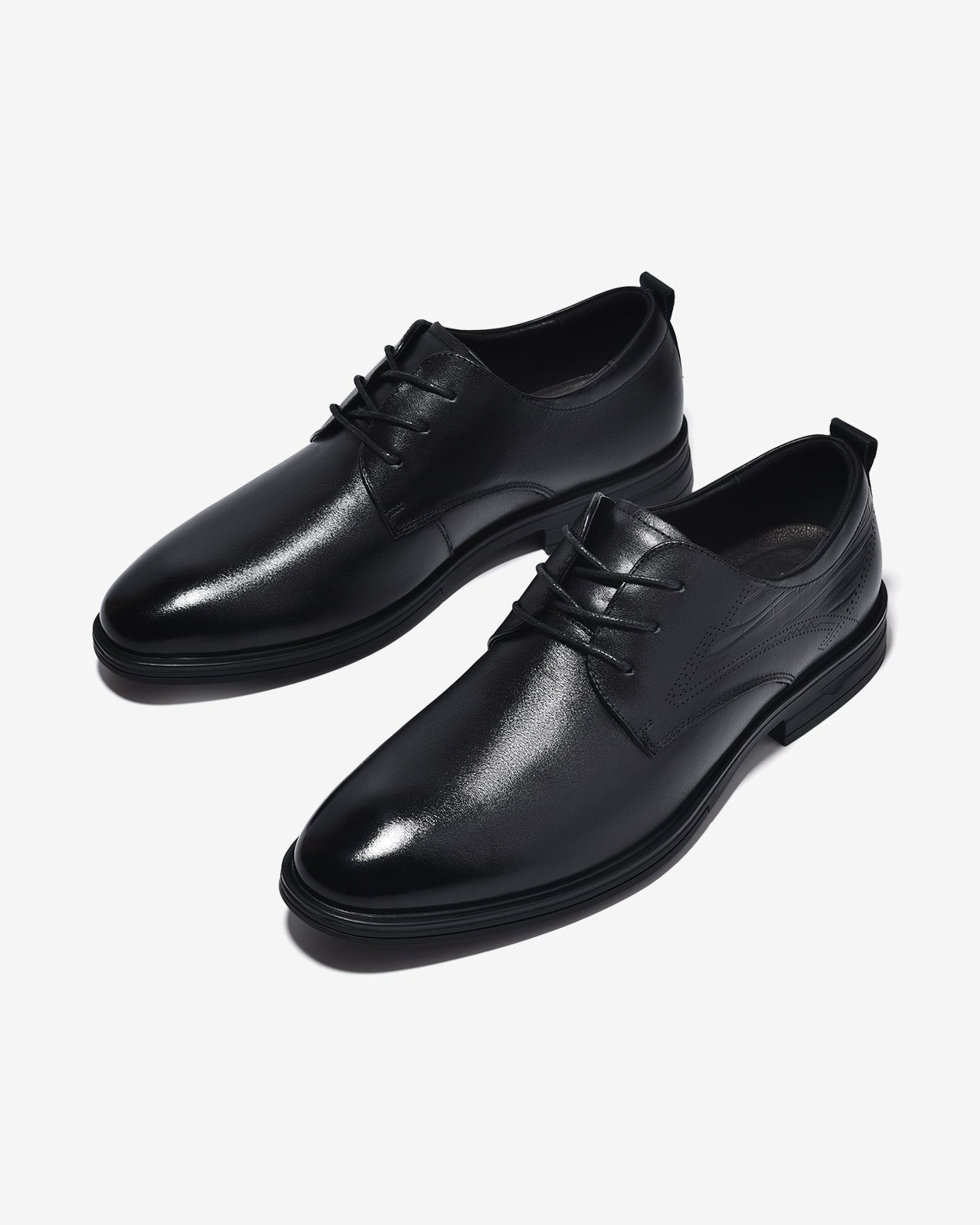 Giày Tây Zuciani Dáng Derby Mũi Trơn Thanh Lịch-GCF80Đen Color1