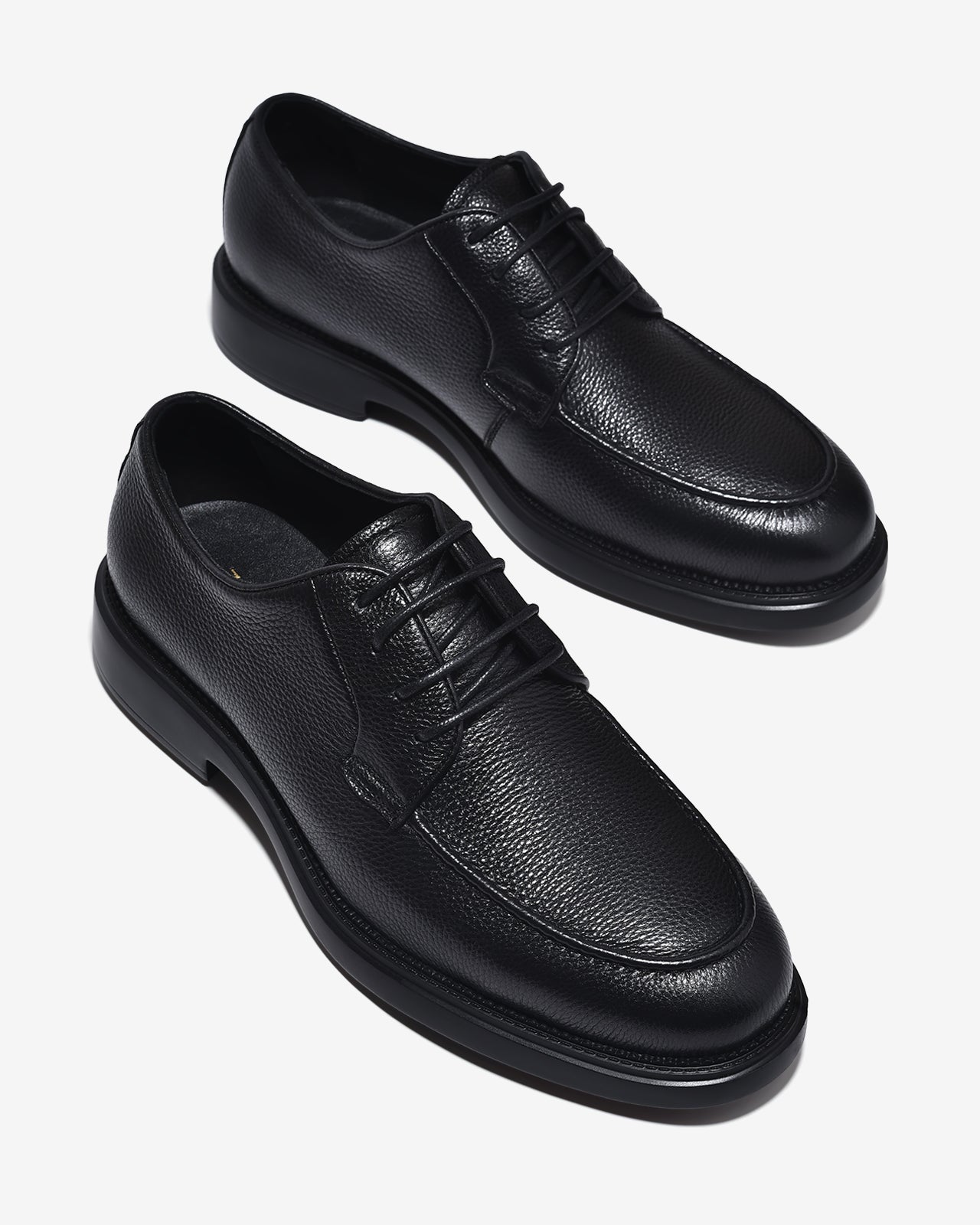 Giày Tây Zuciani Derby Viền Mũi Da Vân-GLC01Đen Color1