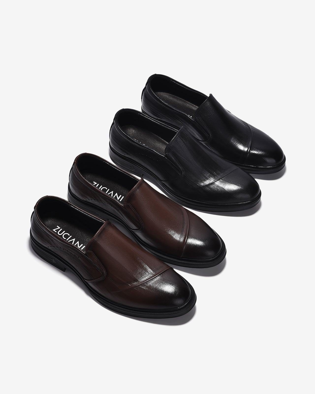 Giày Tây Nam Zuciani Không Dây Lịch Lãm-GRD64-Đen Color1
