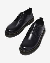 Giày Tây Zuciani Derby Mũi Trơn Viền Chỉ Vàng-GRD73Đen Color1