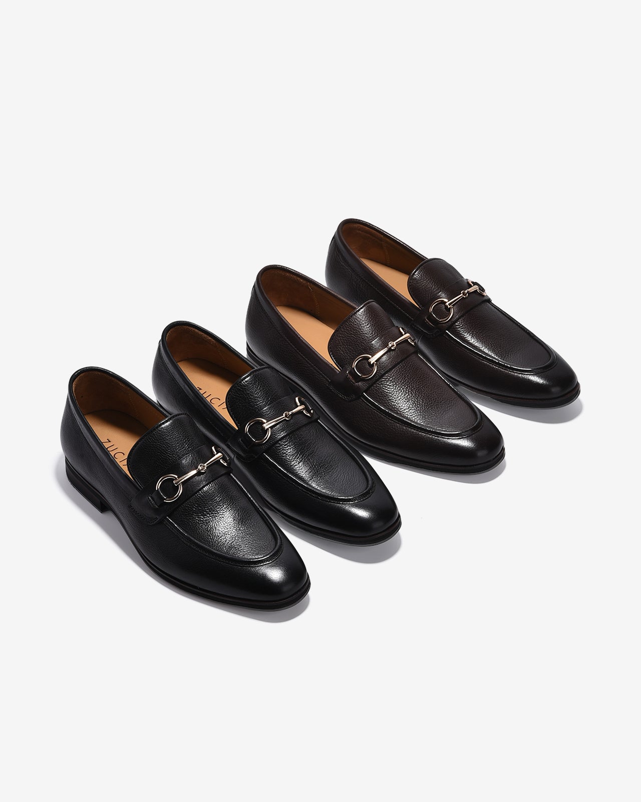 Giày Tây Nam Zuciani Quai Ngang Khoá kim Loại-GRW01-Nâu Color1