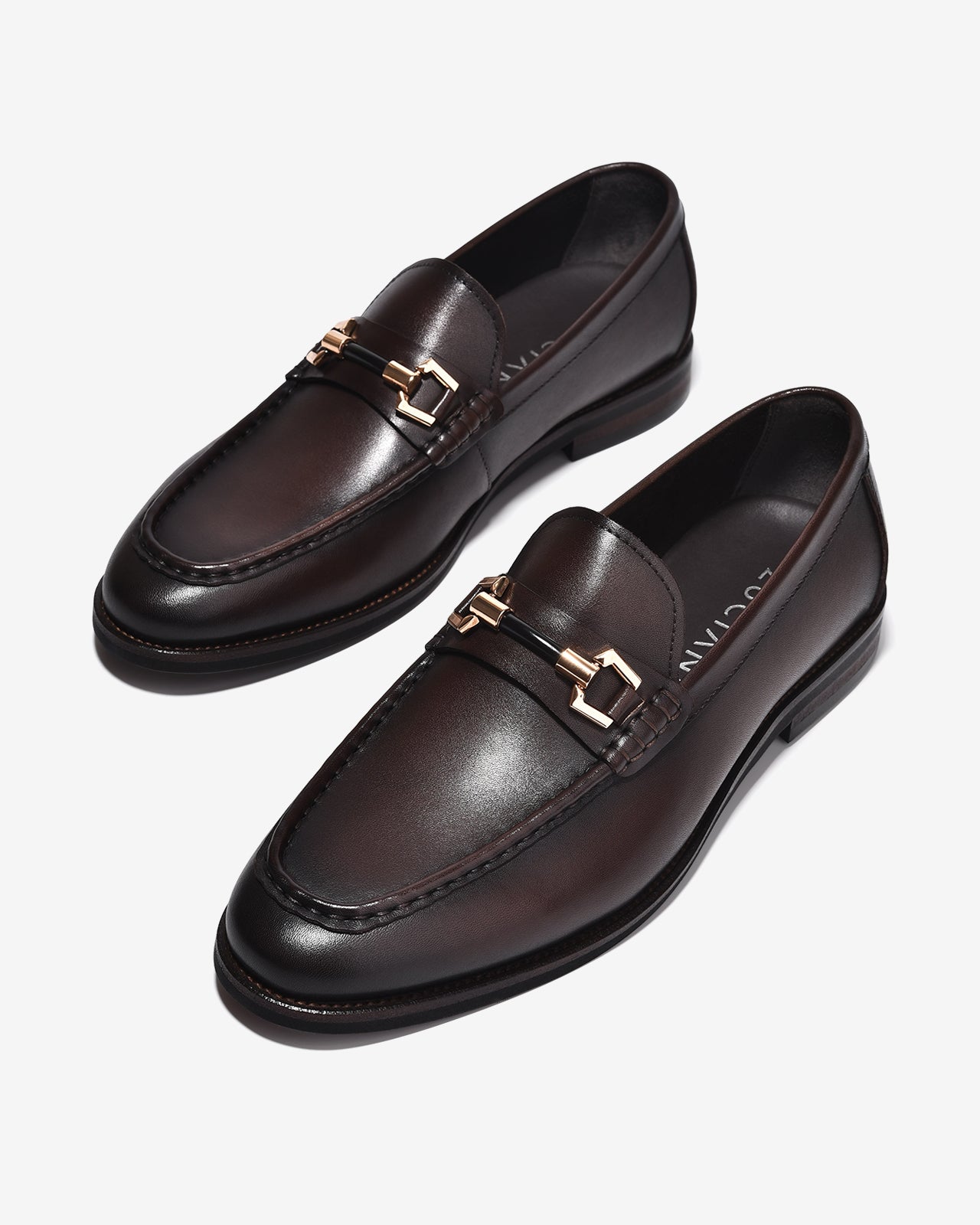 Giày Tây Loafer Zuciani Phối Khóa Mạ Vàng-GRW19Nâu Color1