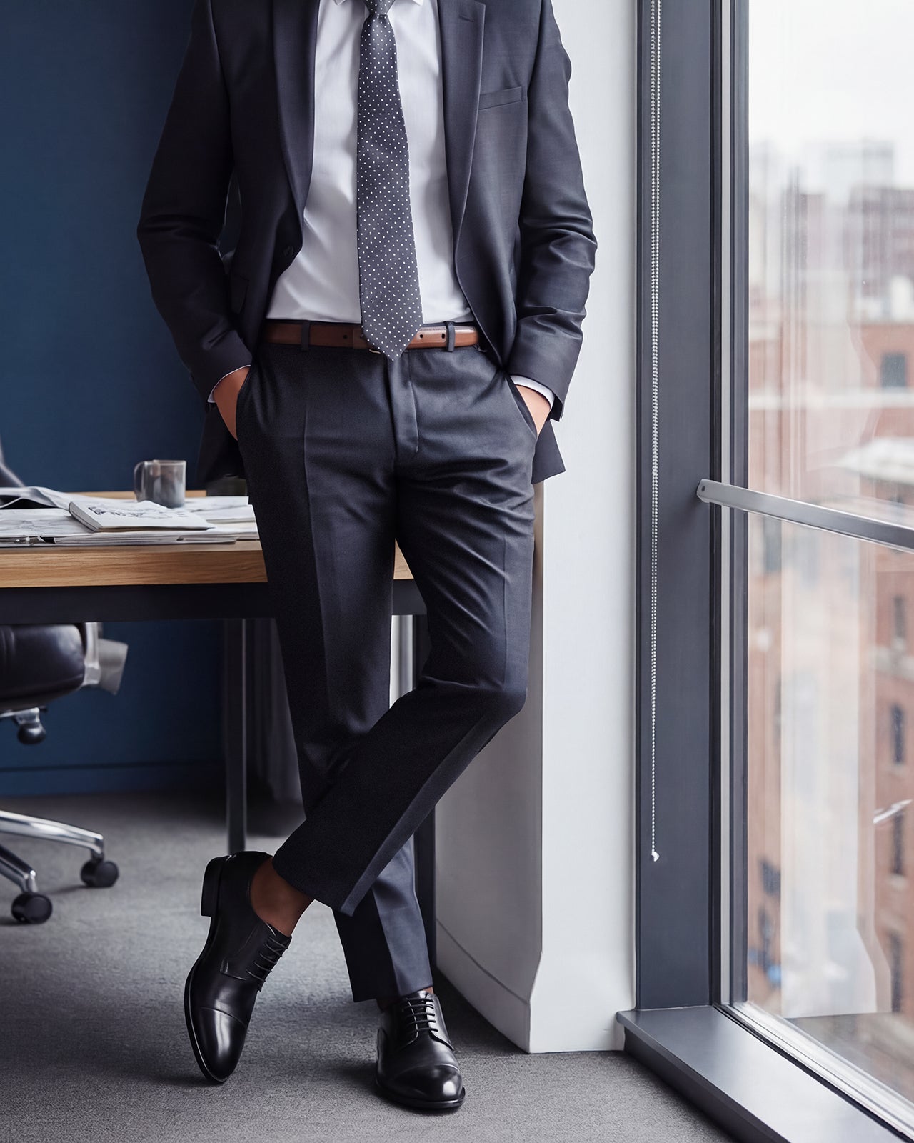 Giày Tây Nam Oxford Zuciani Da Mềm-GRW21Đen Color1