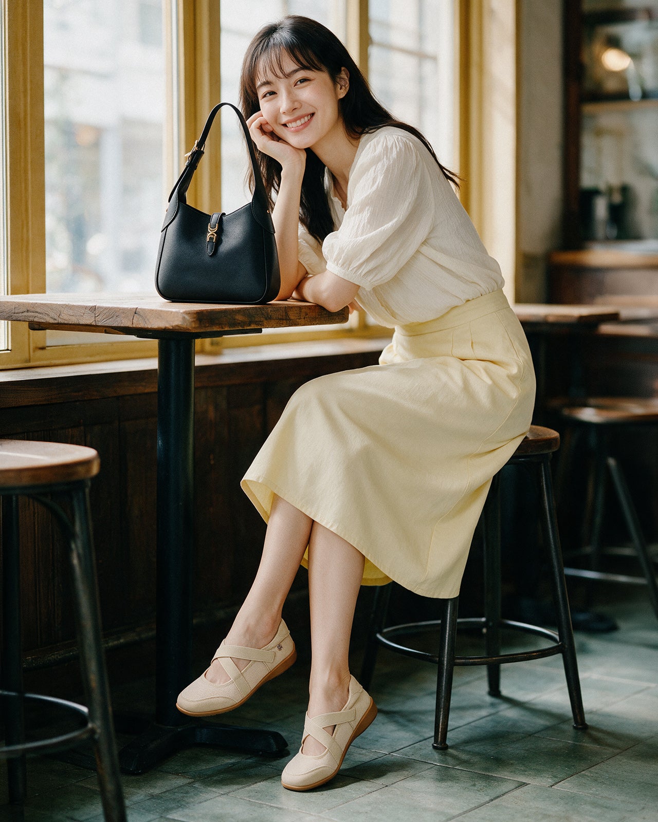 Giày Thể Thao Nữ Zucia Quai Chéo Lót Êm-GRXC8Cafe Color1