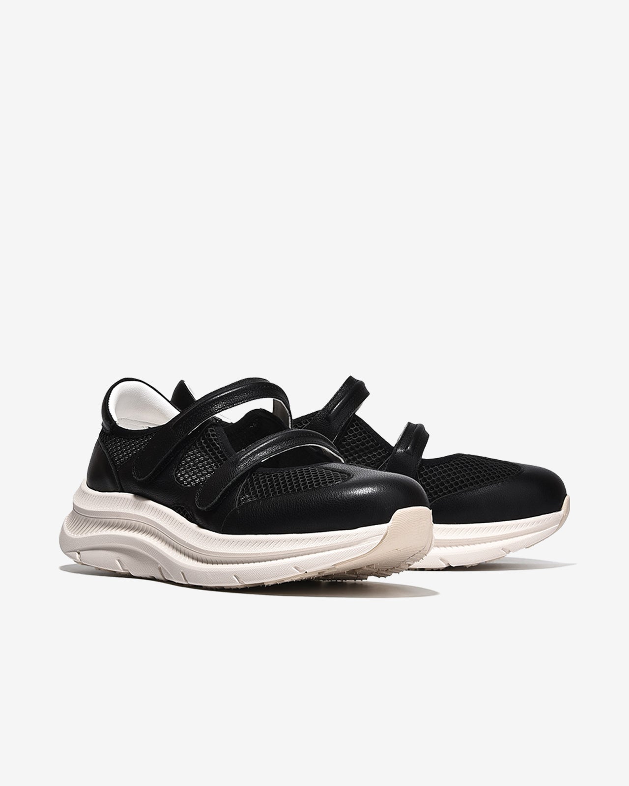 Giày Thể Thao Nữ Zuciani Quai Dán Phối Lưới-GCM43Đen Color1