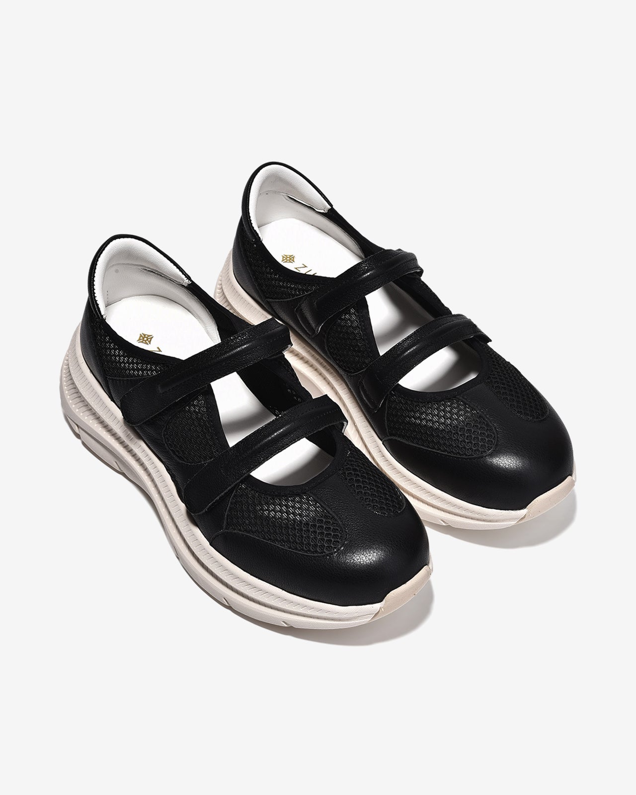 Giày Thể Thao Nữ Zuciani Quai Dán Phối Lưới-GCM43Đen Color1