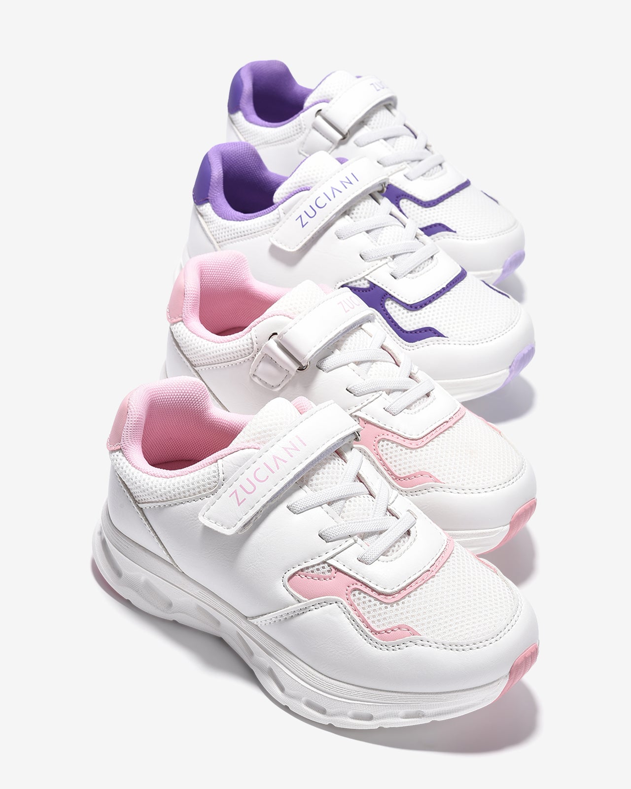 Giày Thể Thao Zuciani Trẻ Em Quai Dán-GXR15-Tím Color1