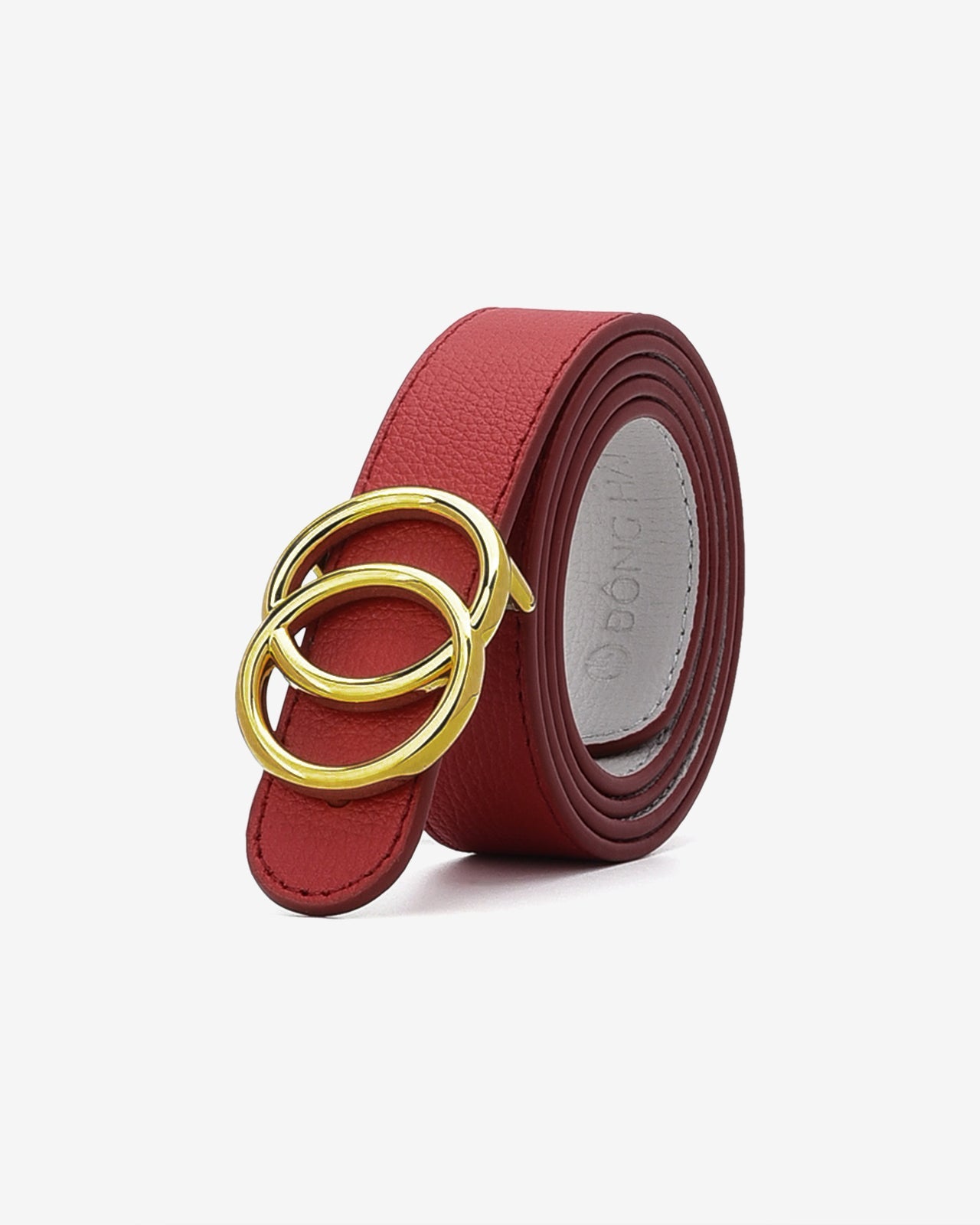 Nịt Da Nữ Đông Hải Khóa Tròn Đôi-PH02Đỏ Color1First