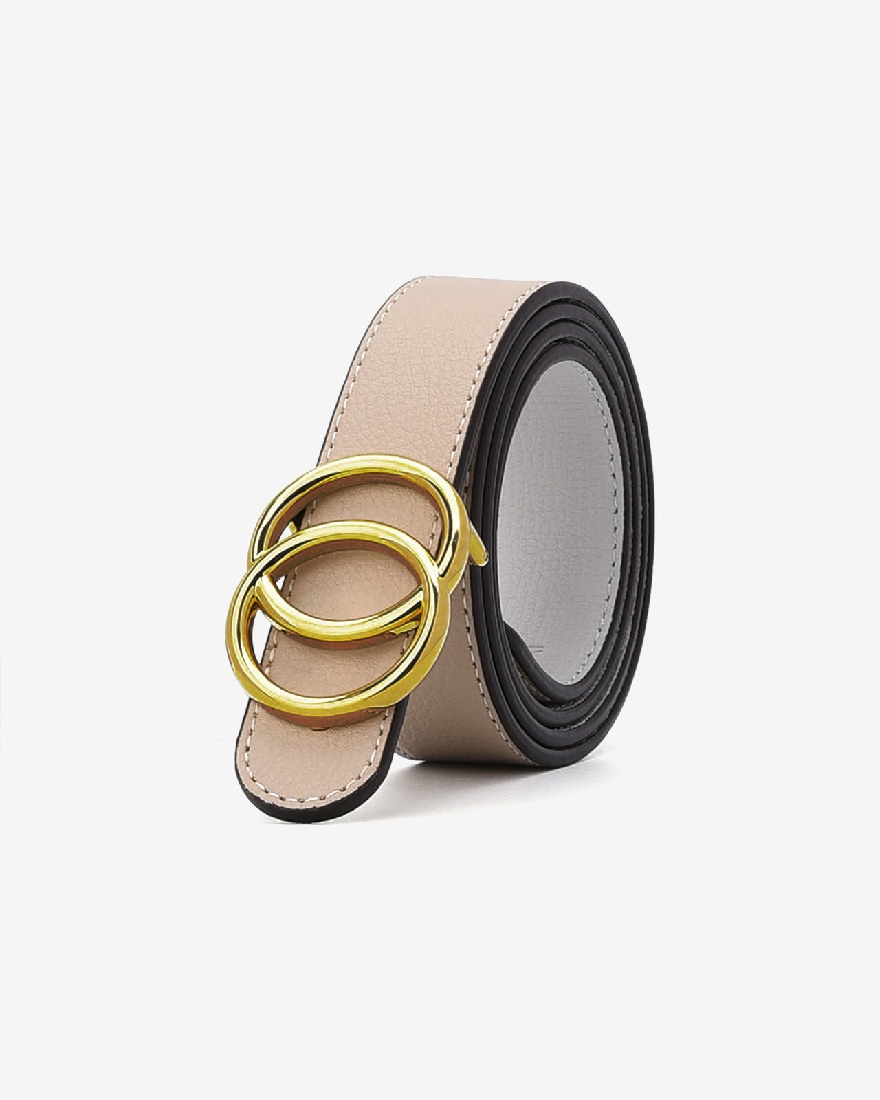 Nịt Da Nữ Đông Hải Khóa Tròn Đôi-PH02Kem Color1First