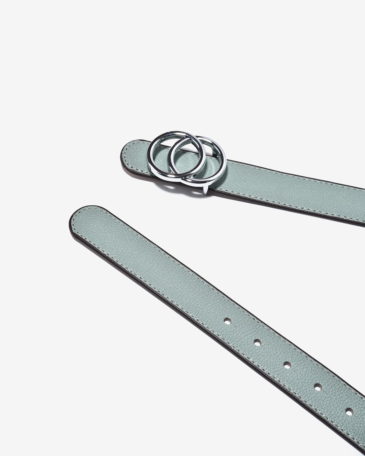 Nịt Da Đông Hải Khóa Tròn Đôi-PH02Xanh Lá Color1