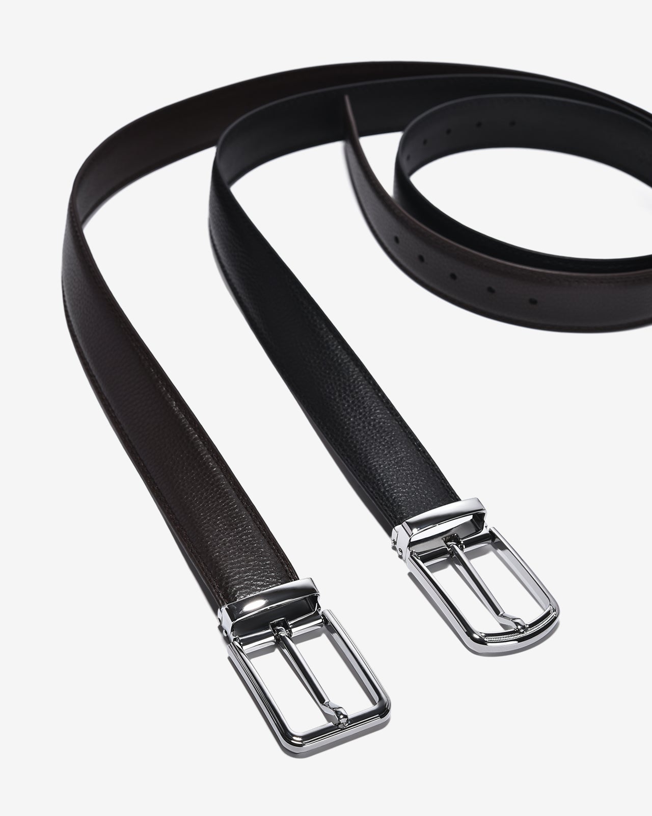 Thắt Lưng Nam Đông Hải Khóa Bóng-PU08-Đen Color1