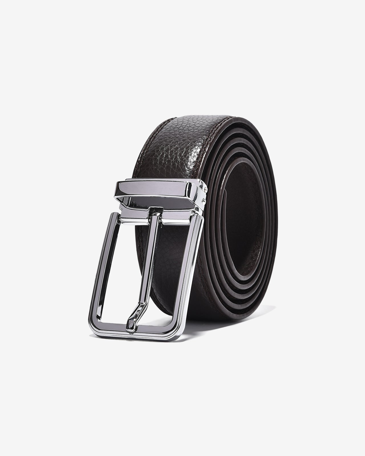 Thắt Lưng Nam Đông Hải Khóa Bóng-PU08-Nâu Color1First