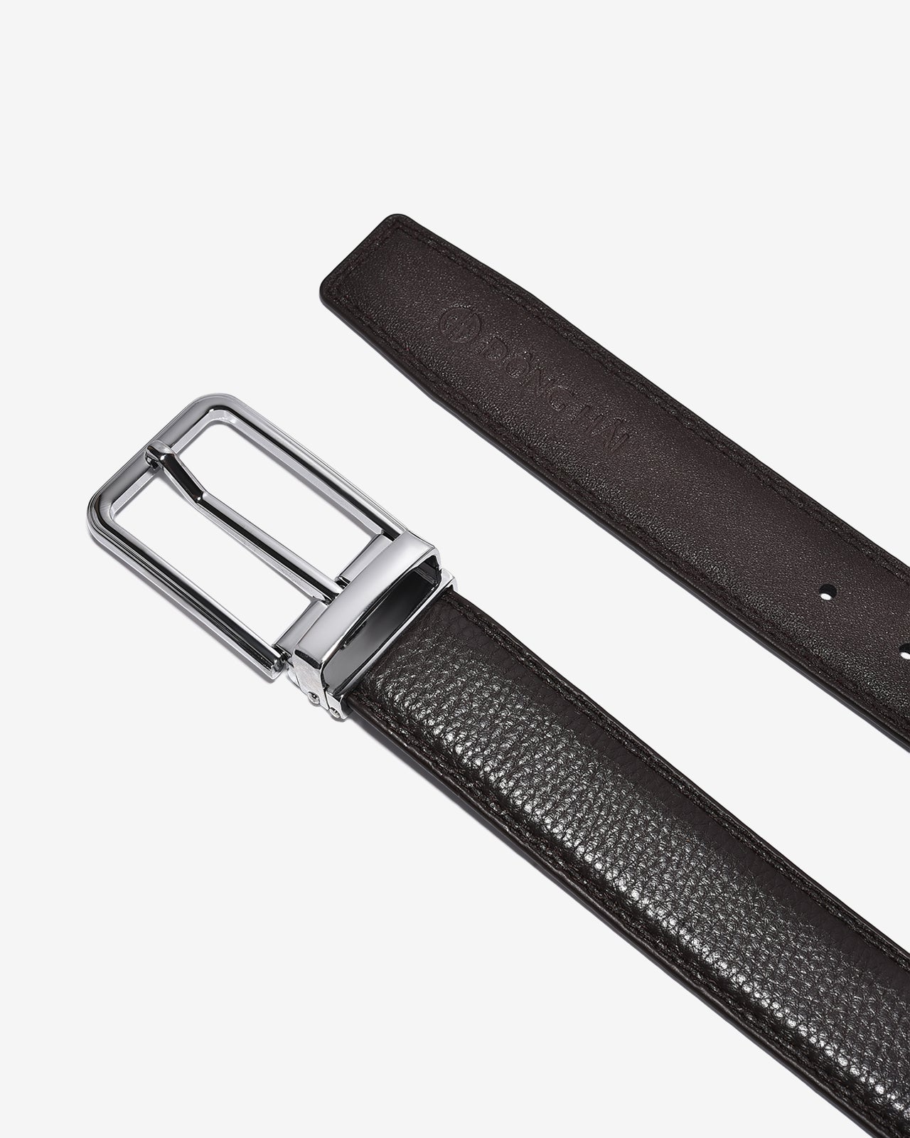 Thắt Lưng Nam Đông Hải Khóa Bóng-PU08-Nâu Color1