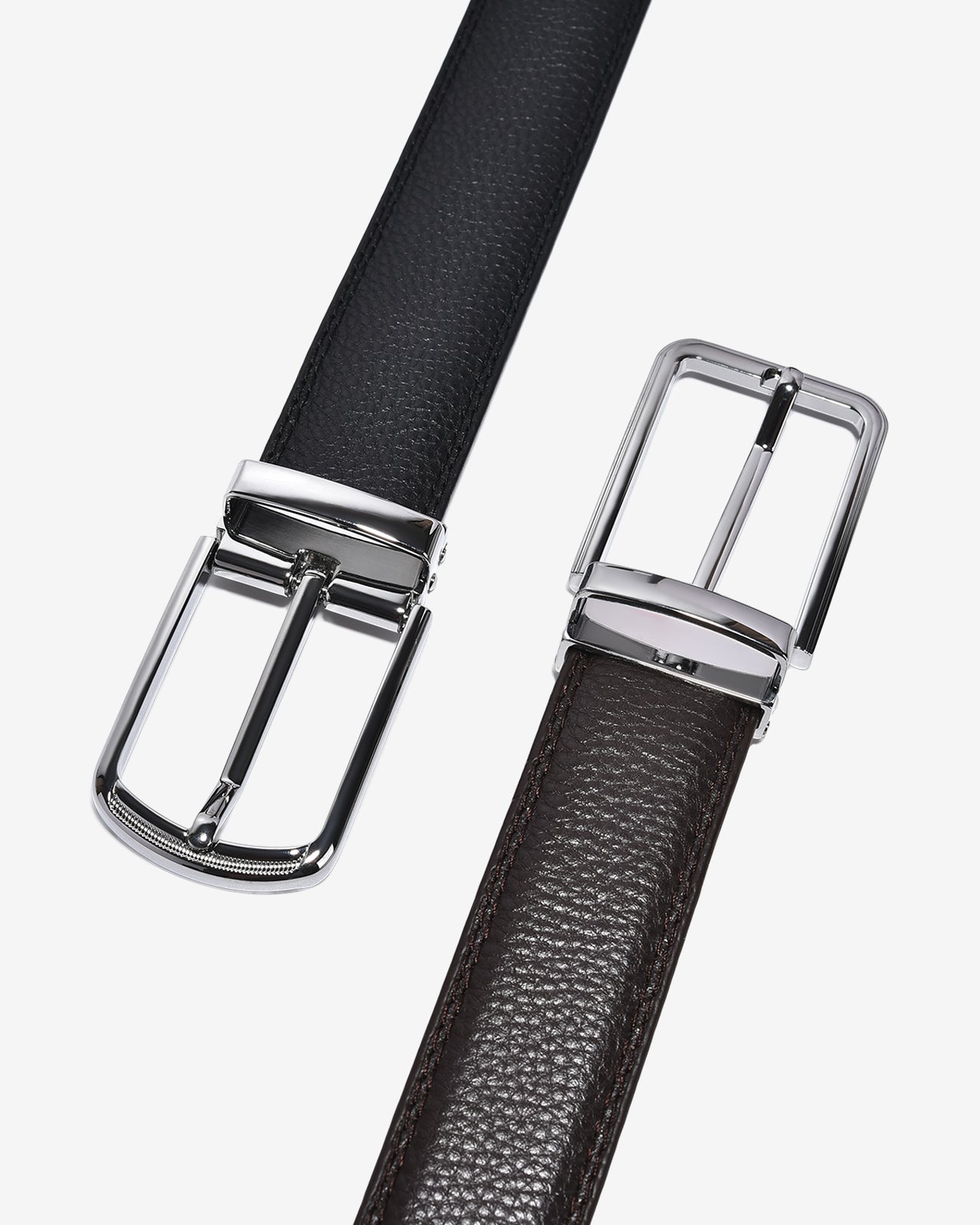 Thắt Lưng Nam Đông Hải Khóa Bóng-PU08-Nâu Color1