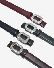 Nịt Da Nữ Zucia Khoá Vuông Đính Đá-TD22Xanh Lá Color1