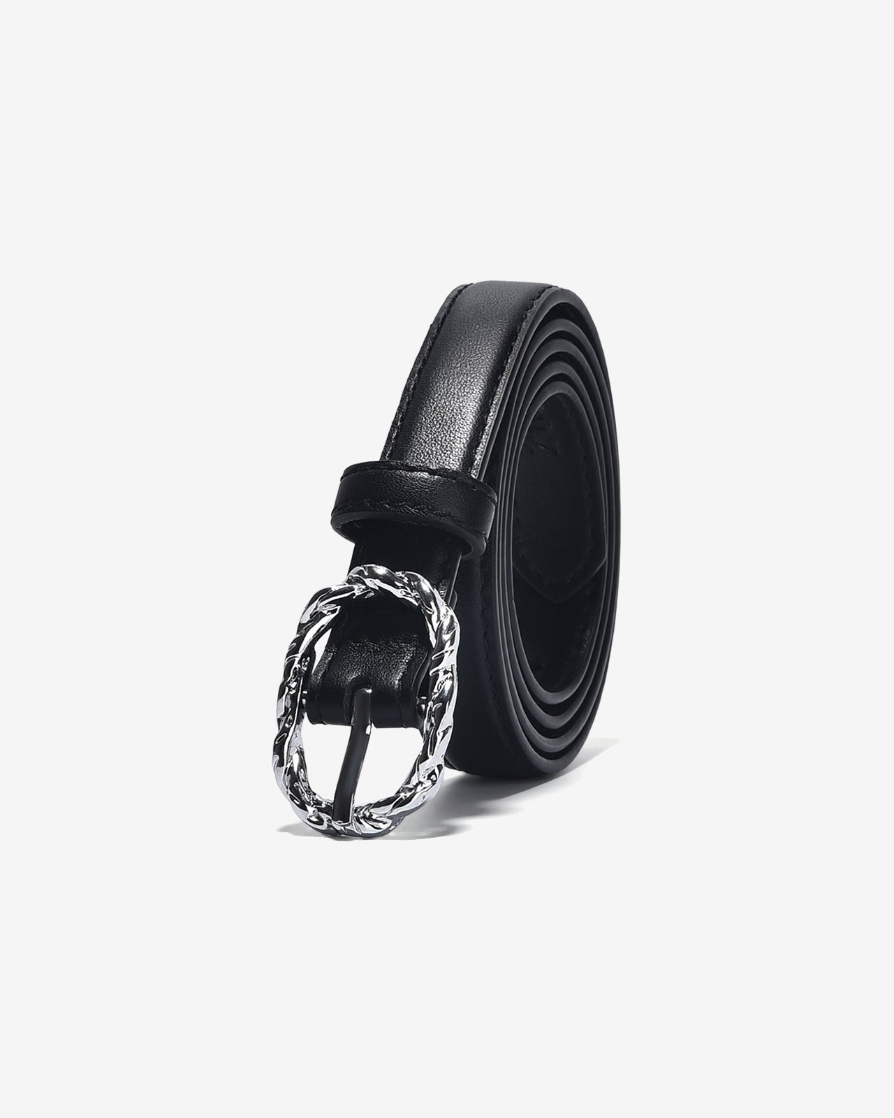 Nịt Da Nữ Zucia Khóa Hình Oval Uốn Lượn-TD24-Đen Color1First