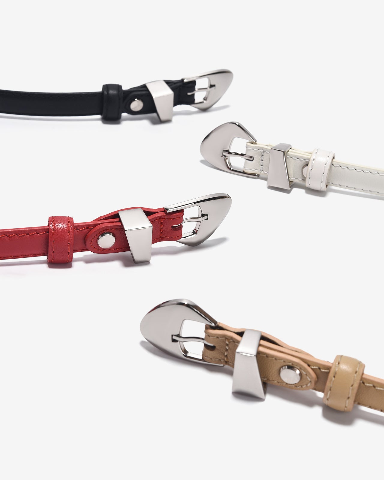 Nịt Da Nữ Zucia Khóa Kim Cách Điệu-TD25-Đỏ Color1