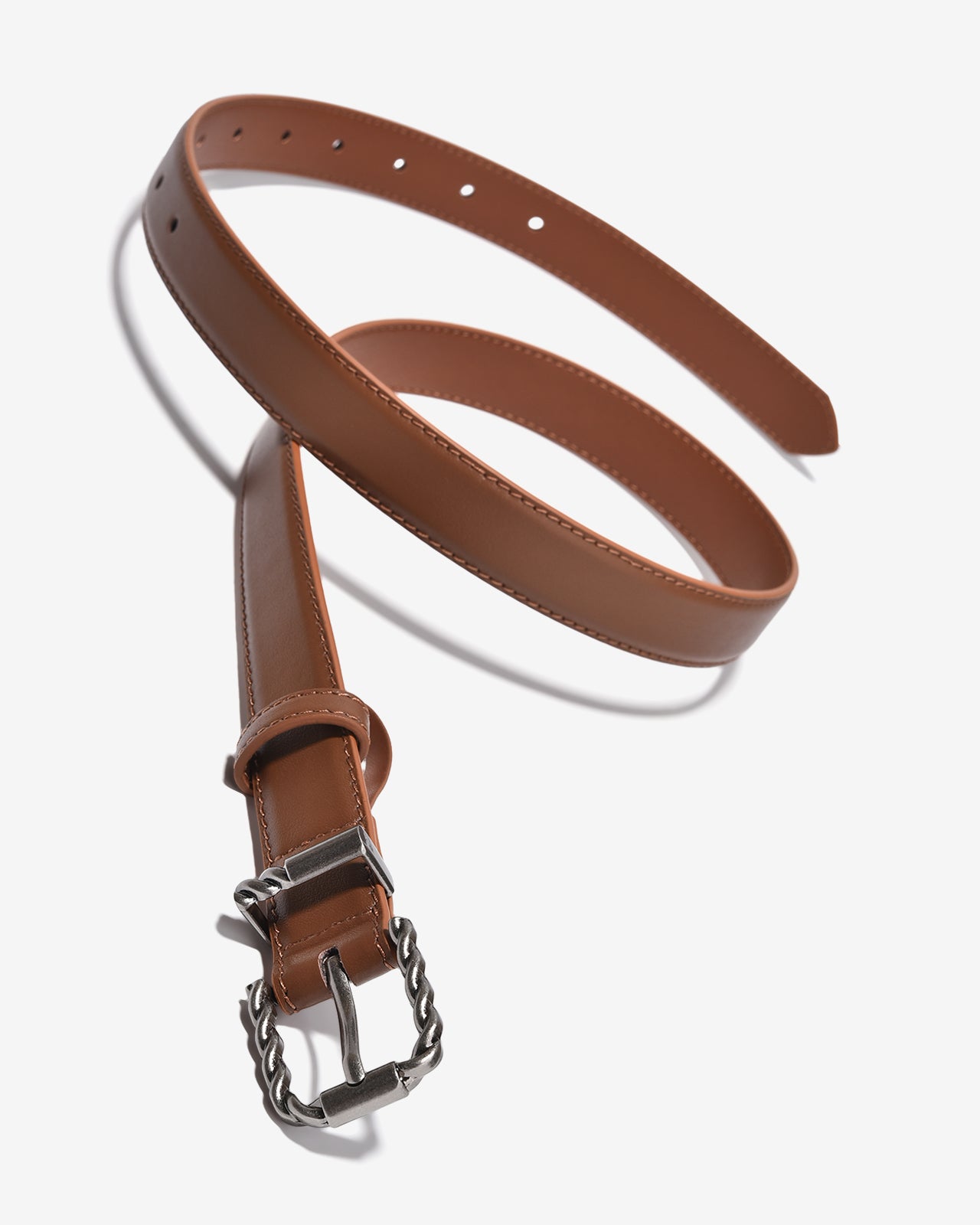 Nịt Da Nữ Zucia Khoá Vuông Kim Loại Hình Xoắn-TD31-Bò Color1