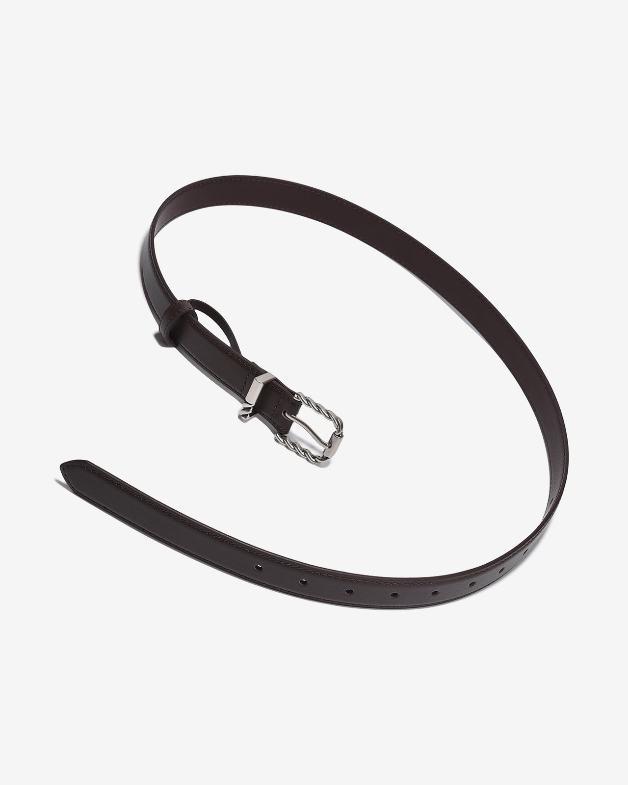 Nịt Da Nữ Zucia Khoá Vuông Kim Loại Hình Xoắn-TD31Nâu Color1