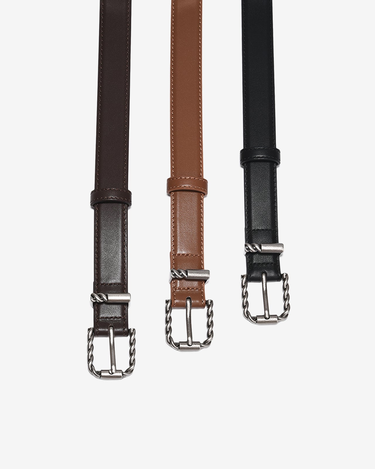 Nịt Da Nữ Zucia Khoá Vuông Kim Loại Hình Xoắn-TD31Nâu Color1