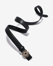 Nịt Da Nữ Zucia Đầu Khoá Hình Hoa Đính Đá-TD37-Đen Color1