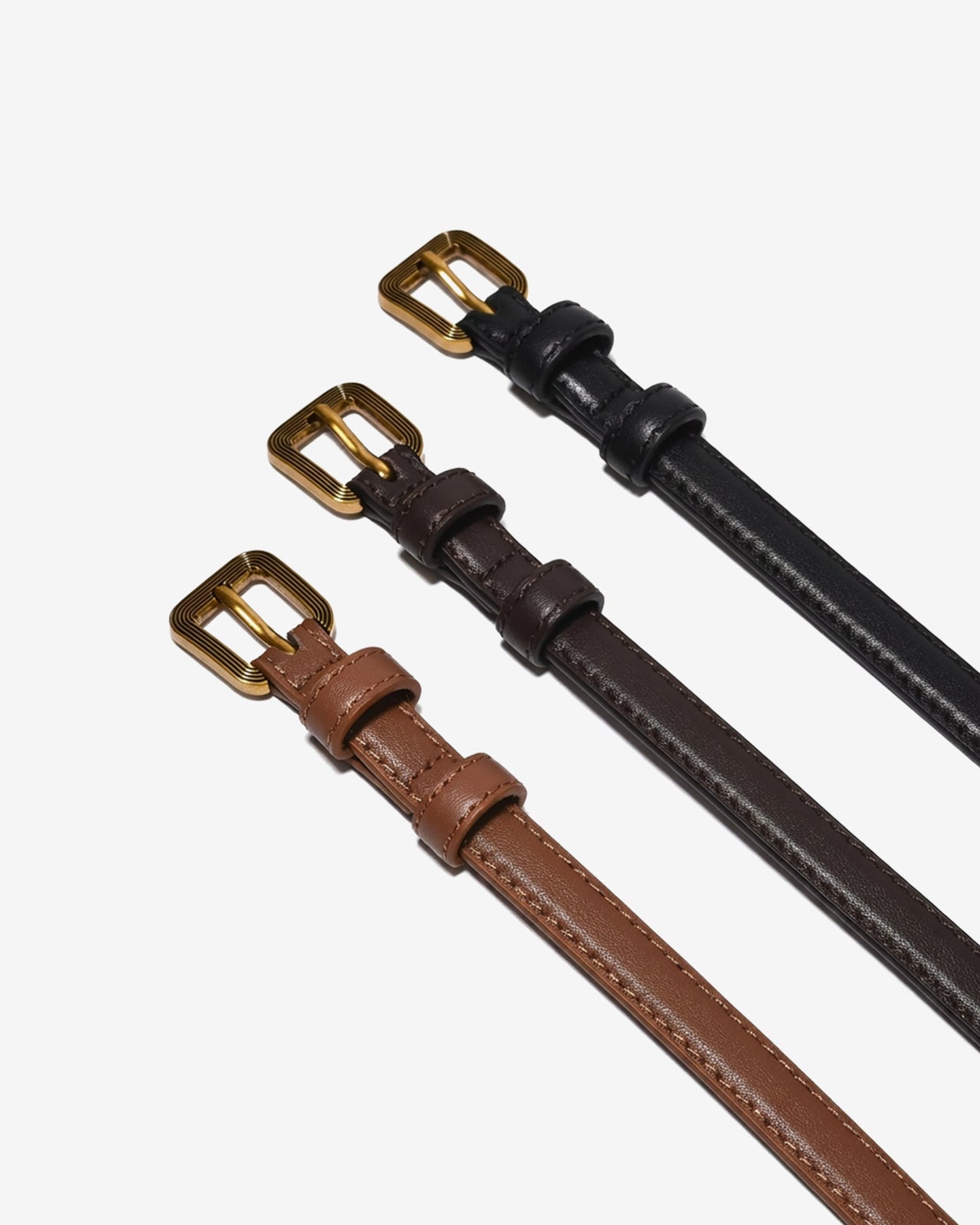 Nịt Da Nữ Zucia Khoá Kim Loại Ánh Vàng-TD42Nâu Color1
