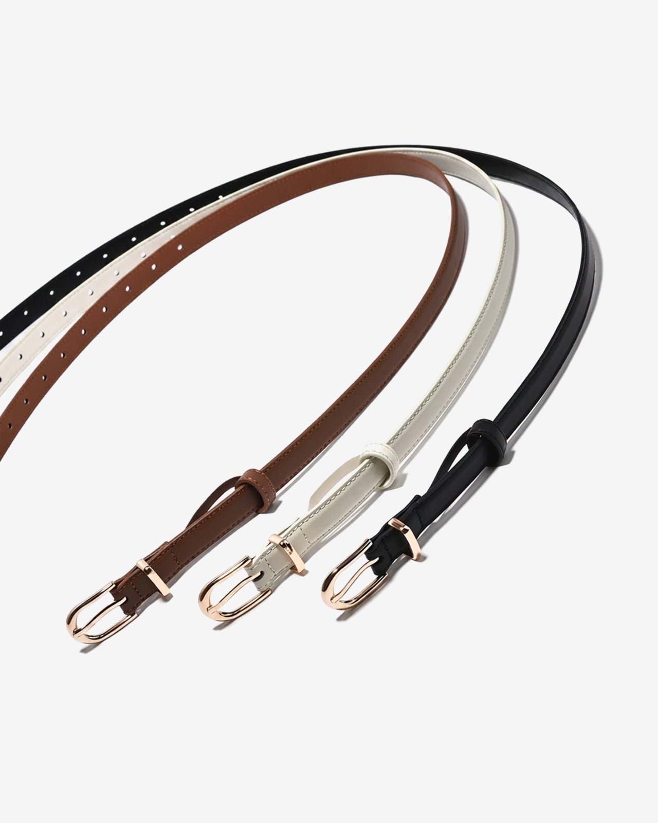 Nịt Nữ Zucia Bản Nhỏ Khóa Kim Loại Ánh Vàng-TD43Đen Color1