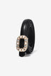 Nịt Da Nữ Zucia Khóa Oval Đính Ngọc-TD48Đen Color1First