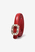 Nịt Da Nữ Zucia Khóa Oval Đính Ngọc-TD48Đỏ Color1First
