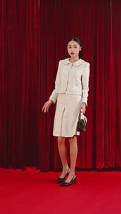 Giày Cao Gót Slingback Đông Hải Đính Nơ Khoen Kim Loại