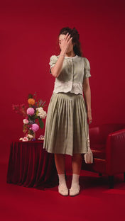 Giày Búp Bê Zucia Vải Ren Thêu Hoa