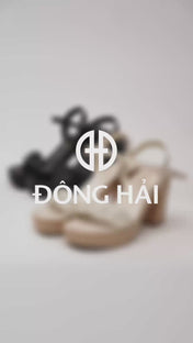Sandal Cao Gót Đông Hải Đế 11CM Quai Đan-S32H1-Kem Color1