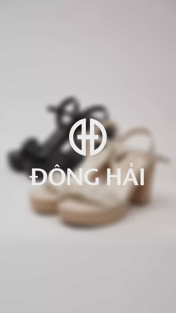 Sandal Cao Gót Đông Hải Đế 11CM Quai Đan-S32H1-Kem Color1