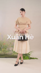 Giày Cao Gót Đông Hải Quai Đôi Đế Vuông