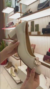 Giày Cao Gót Zuciani Đế Trụ Phối Khóa
