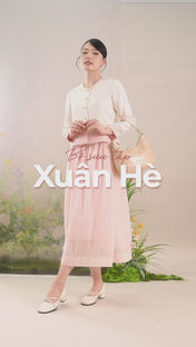 Giày Cao Gót Đông Hải Quai Phối Màu Đan Chéo