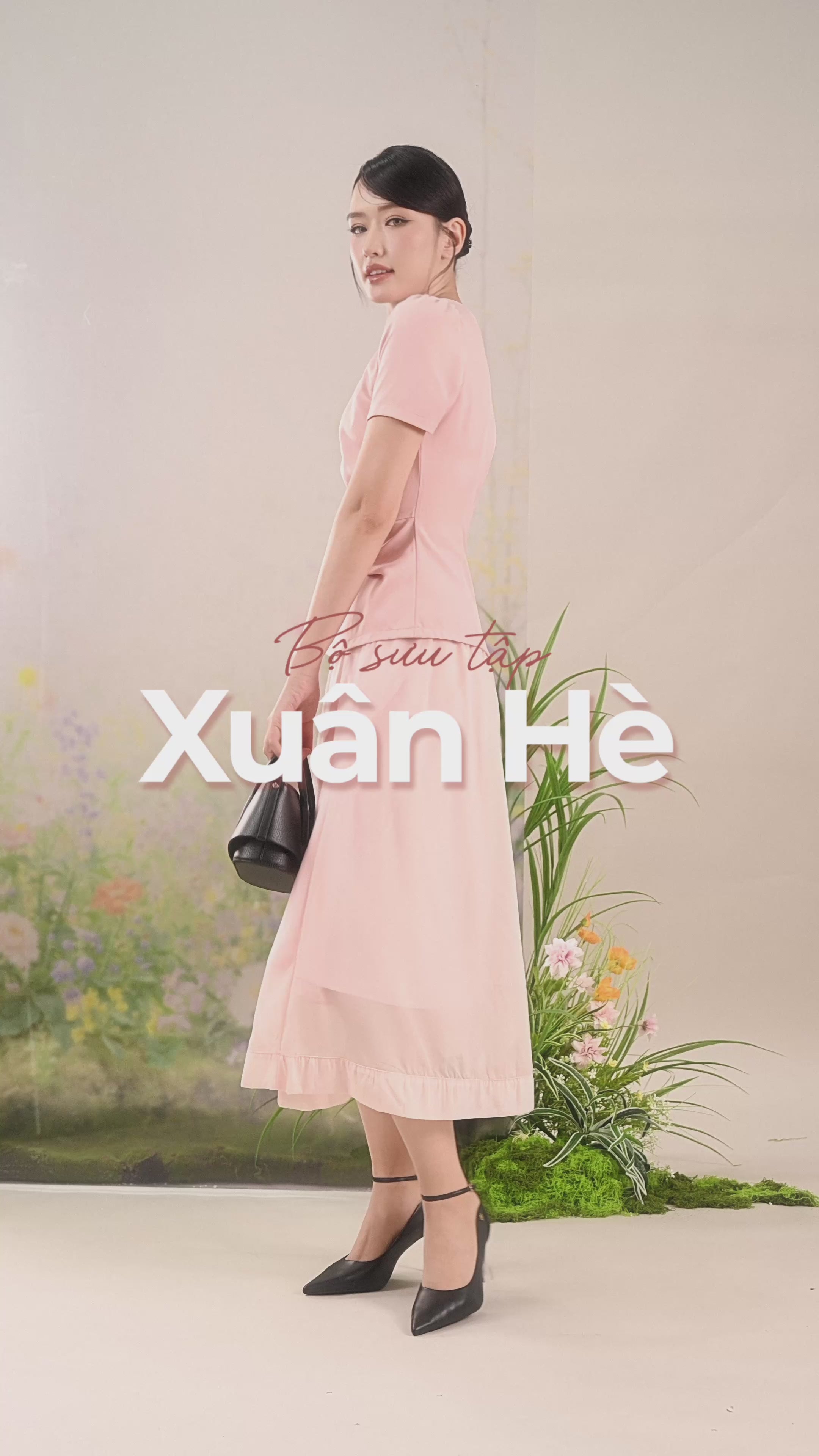 Giày Cao Gót Đông Hải Quai Ankle Strap Đính Logo