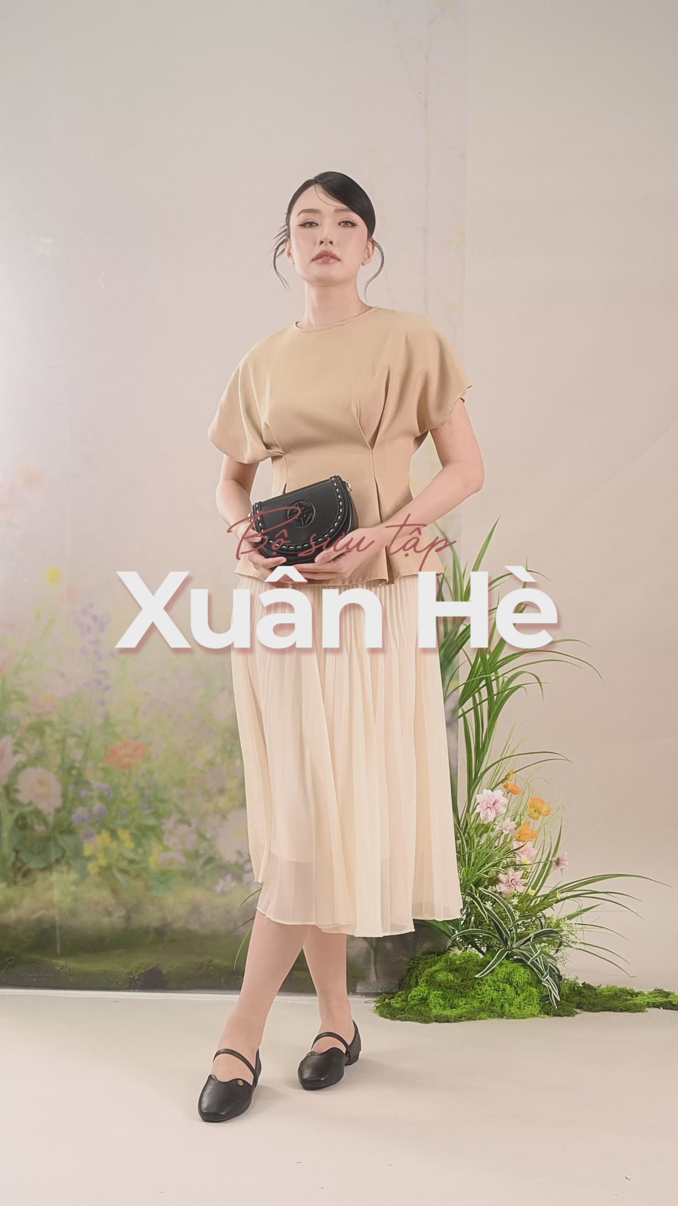 Giày Búp Bê Đông Hải Quai Ngang Khóa Logo