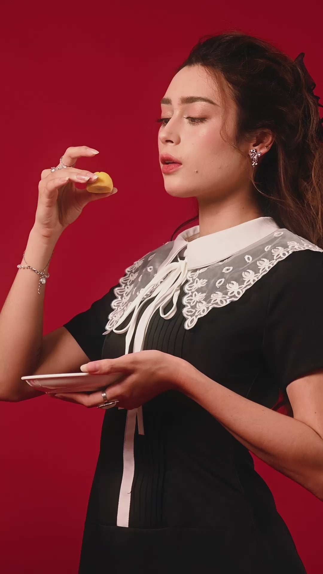 Giày Cao Gót Zucia Chần Bông Quai Ngang Dán