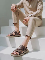 Sandal Nam Zuciani Quai Đan Chéo-SCF87Nâu Color1