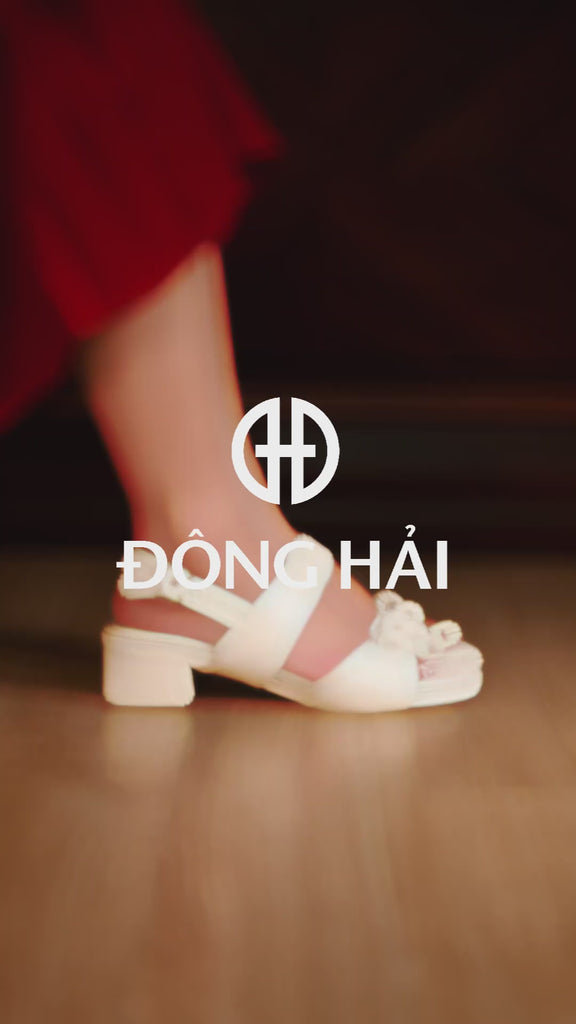 Giày Sandal Cao Gót Đông Hải Phối Nơ-S5924Đen Color1