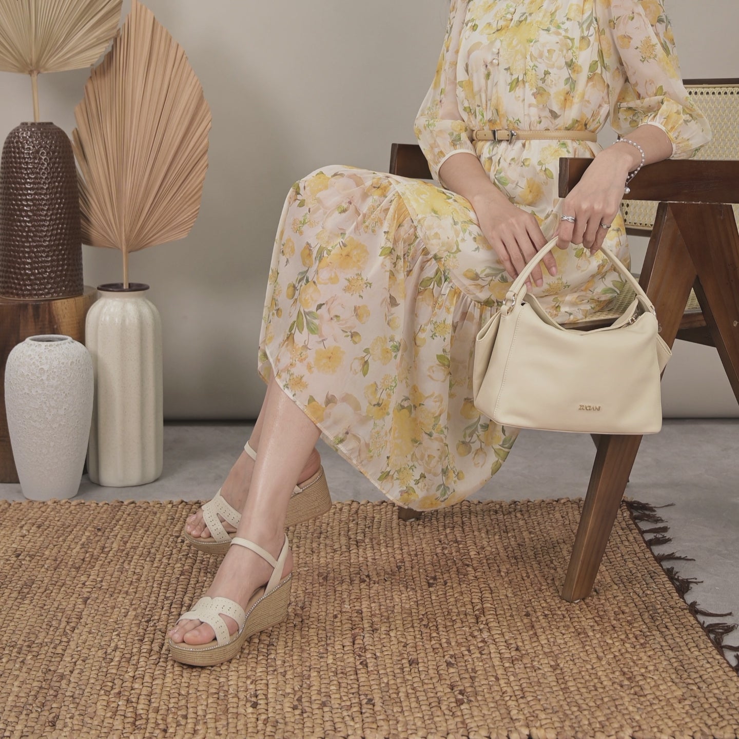 Giày Sandal Xuồng Zuciani Quai Chữ H Cách Điệu