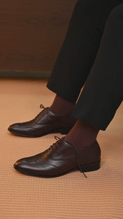 Giày Tây Nam Đông Hải Oxford Lịch Lãm-G01B9Nâu Color1