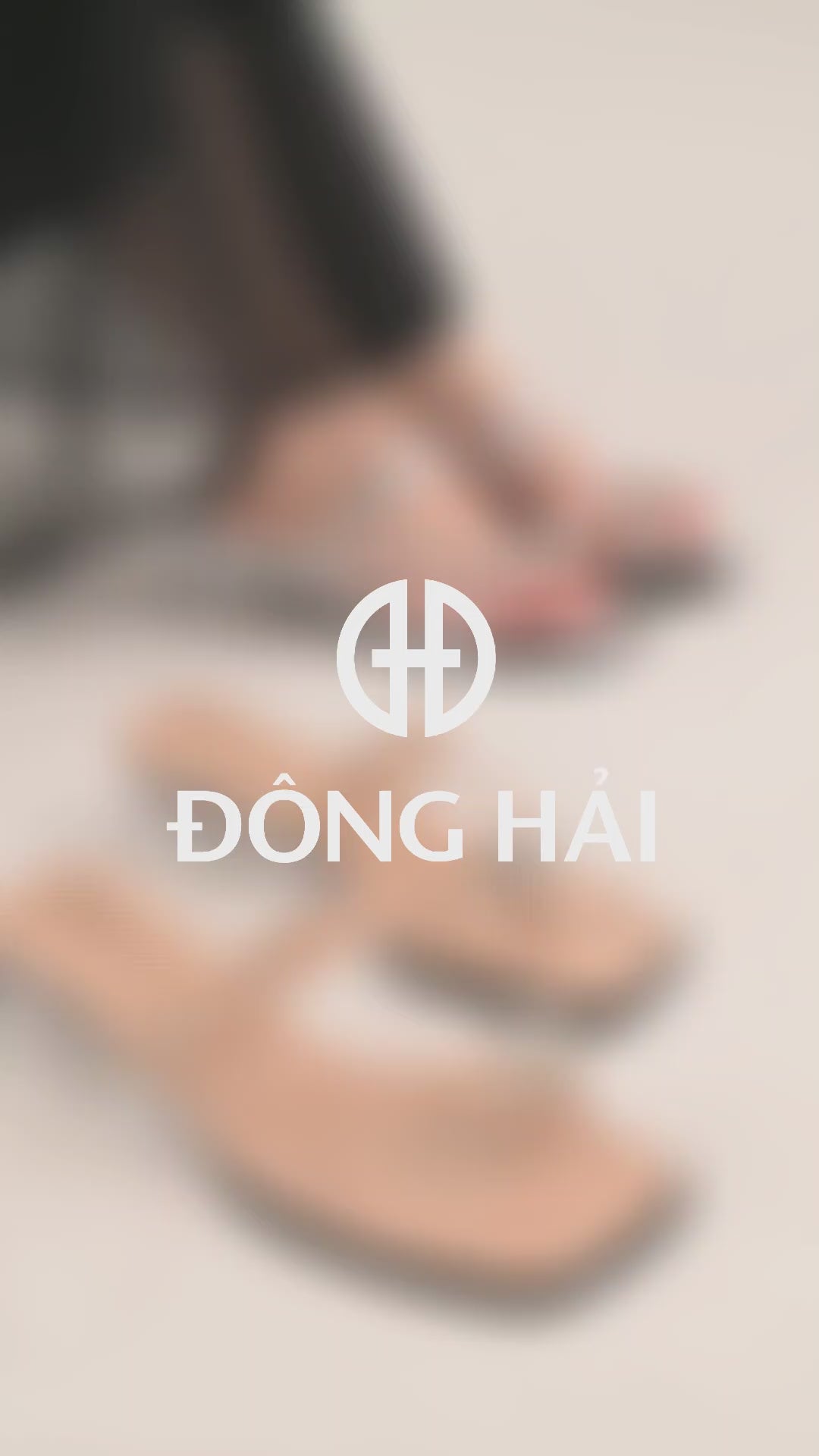 Dép Cao Gót 5cm Zucia Đính Đá Gót Trong-DTHC5Xám Color1