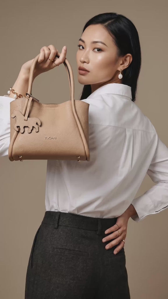Túi Xách Nữ Charm Ngựa Zuciani Aurum Elegantia N34-JYR1Cafe Color1
