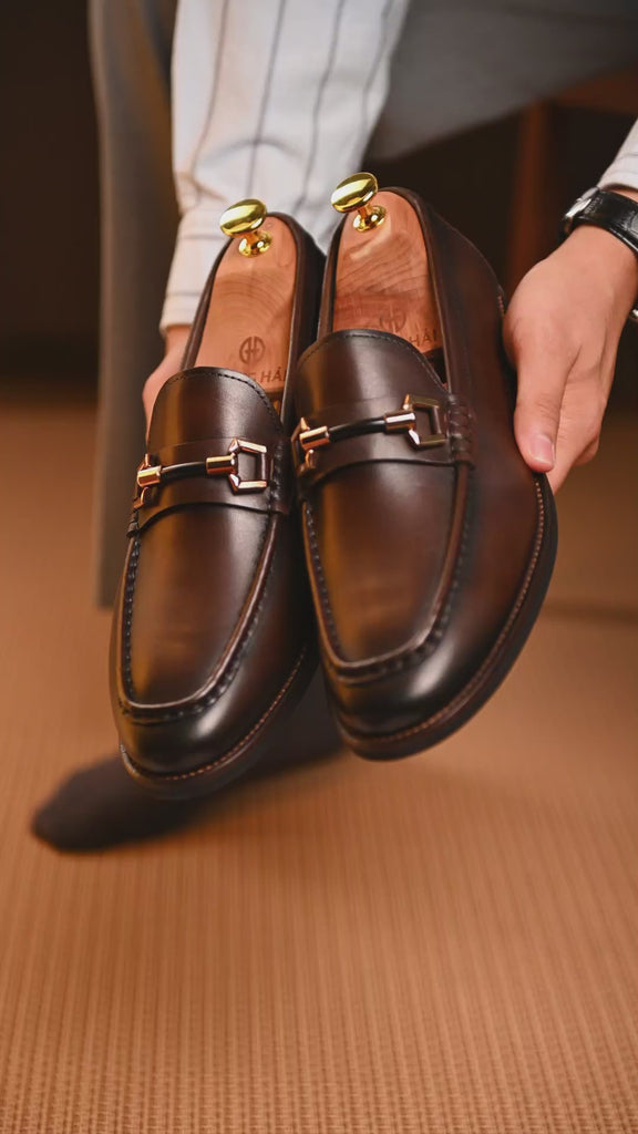 Giày Tây Loafer Zuciani Phối Khóa Mạ Vàng-GRW19Nâu Color1
