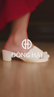 Dép Cao Gót Zucia Gót 5CM Phối Vân Đan-DHLN6Đen Color1