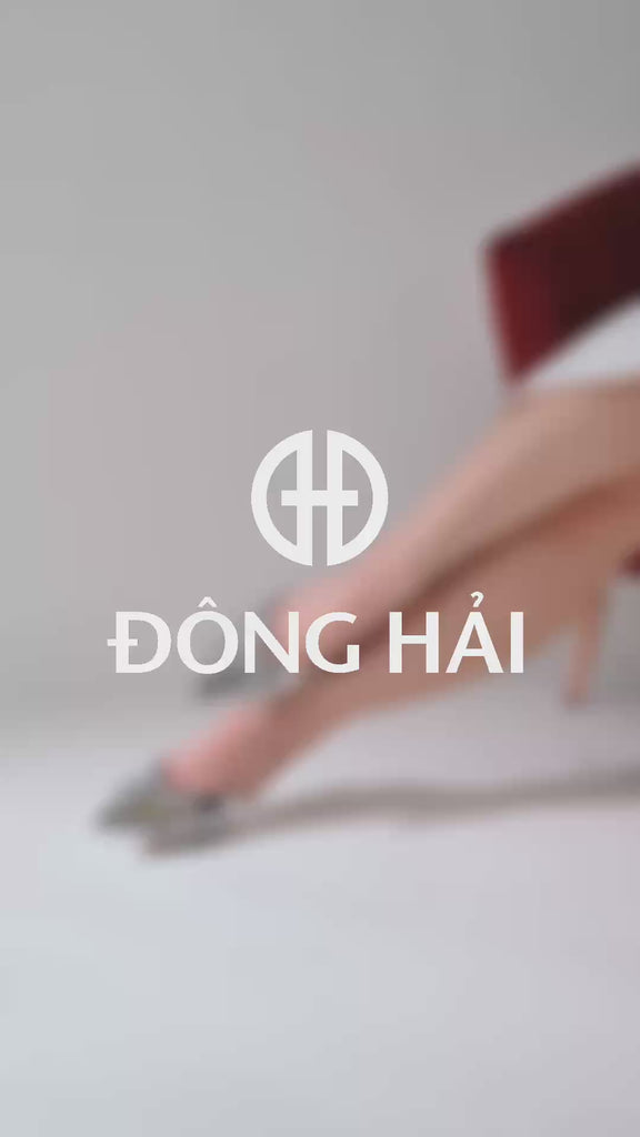 Dép Sapo Cao Gót 7cm Zucia Mũi Nhọn Đính Đá-GTHC7Xám Color1